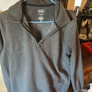 Croft &Barrow pullover sweat shirt with zipper neck